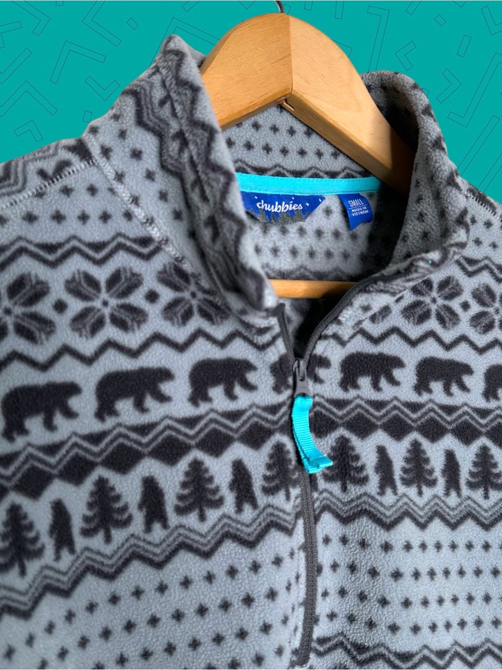 Chubbies Quarter Zip Pullover Fleece Jacket